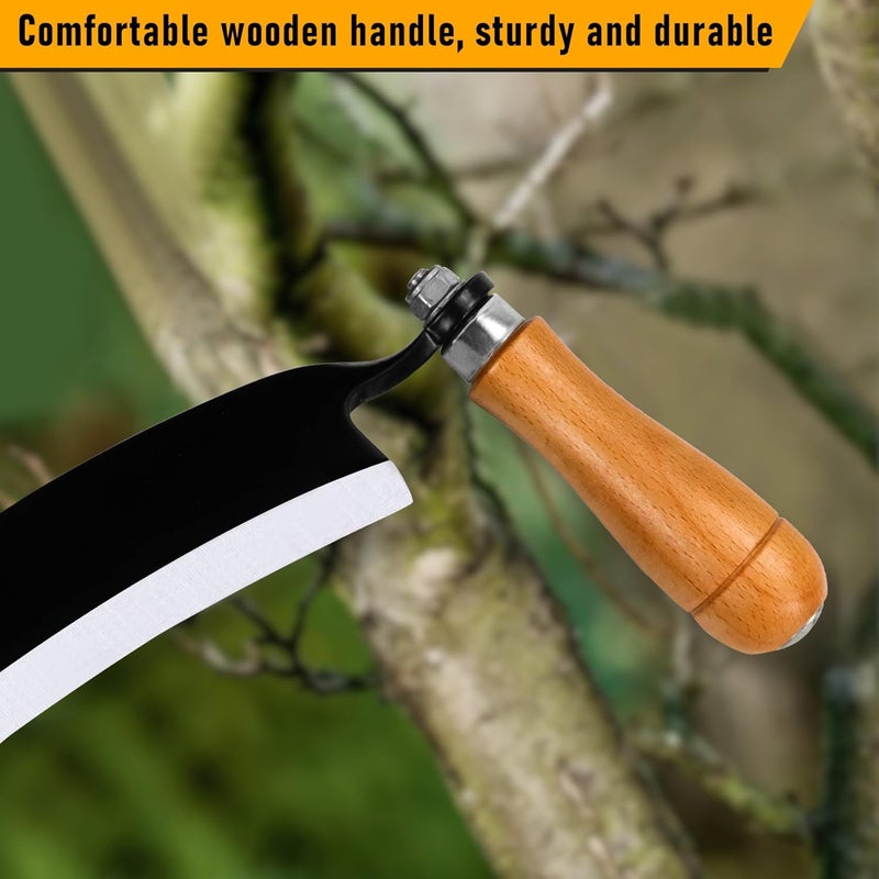 Beendou Draw Knife – Draw Knife Woodworking Tool for Hardwood/Softwood,Duty Curved & Straight Blade Bark Peeler, Sharpen-Ready Design with Bolt-On Handles - Image 5